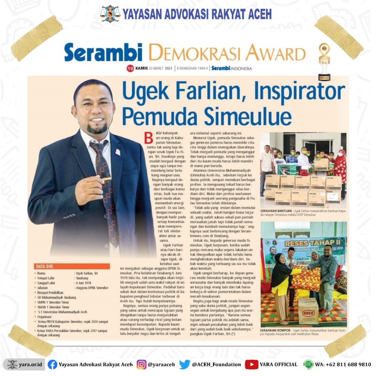 Inspirator Pemuda Simeulue

#PanggungDemokrasi
#Inspirasimenuju2024.
#DemokrasiAwards
#SerambiAwards2023
#SerambiNews
#TribunGayo