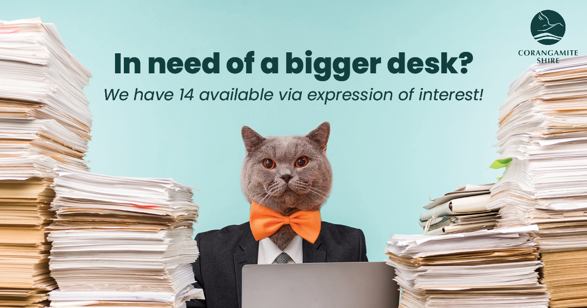 Are you on the hunt for a desk? We've got 14 corner style desks with keyboard returns available via expression of interest. Learn more here: go.vic.gov.au/3ZdAMzX
