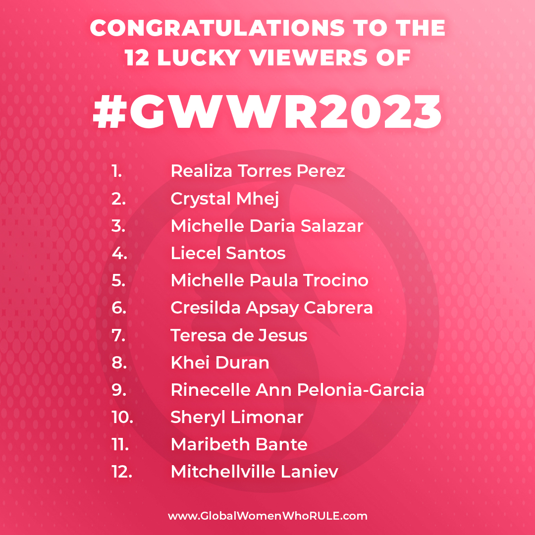 #GWWR2023 #GlobalWomenWhoRULE #GlobalWomenWhoRULE2023 #FilipinoWomen #WomenLeaders #WomenInfluence #InternationalWomensMonth #WomensMonth #WomenEmpowerment #MakeChangeWorkForWomen #GirlPower
4/5