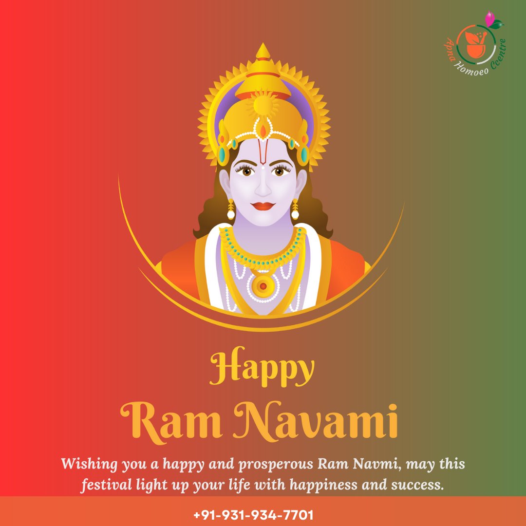 ApnaHomoeo's tweet photo. May the divine blessings of Lord Rama bring peace and harmony in our lives. Happy Ram Navami.

#RamNavamiBlessings #HappinessAndProsperity #CelebrateWithDevotion https://t.co/dxCsV9Ywfu