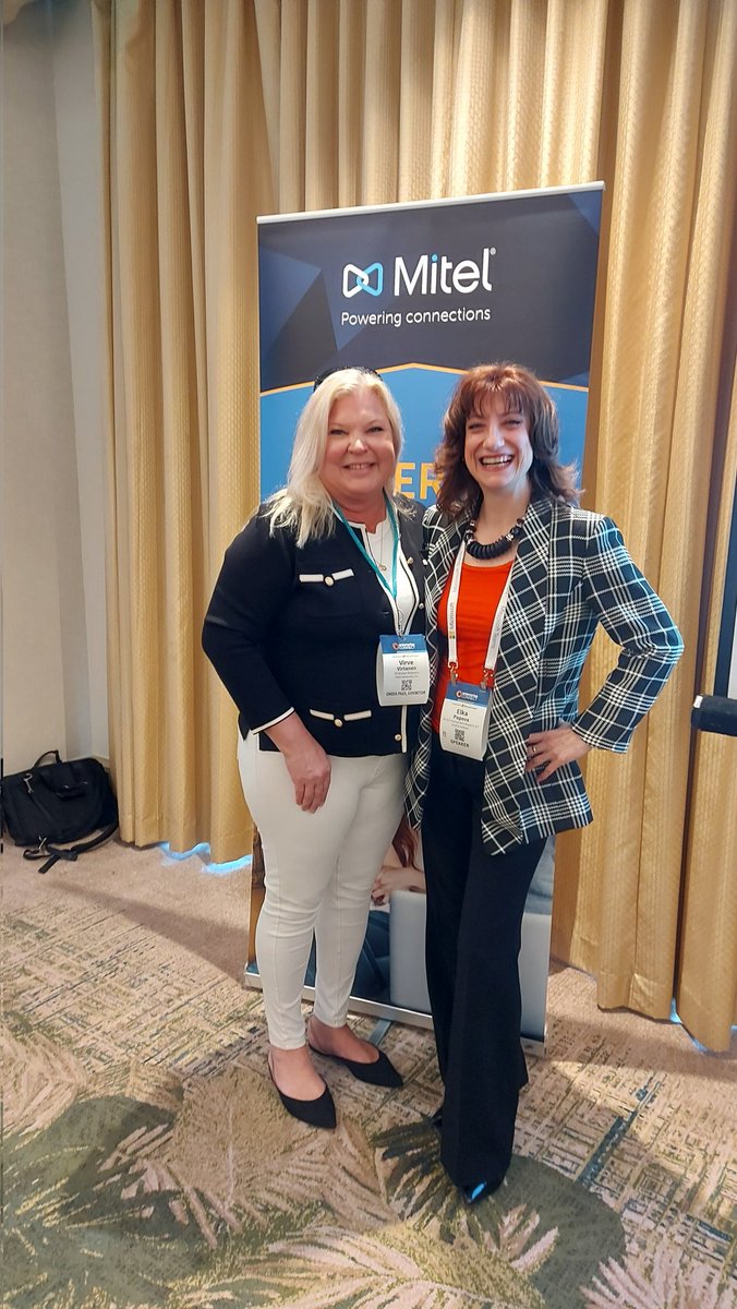 One of the best things about #EC23 is that you finally get to meet in person people you have worked with for years. It was great to hug @VirveVirtanen and get a quick update on #Mitel.