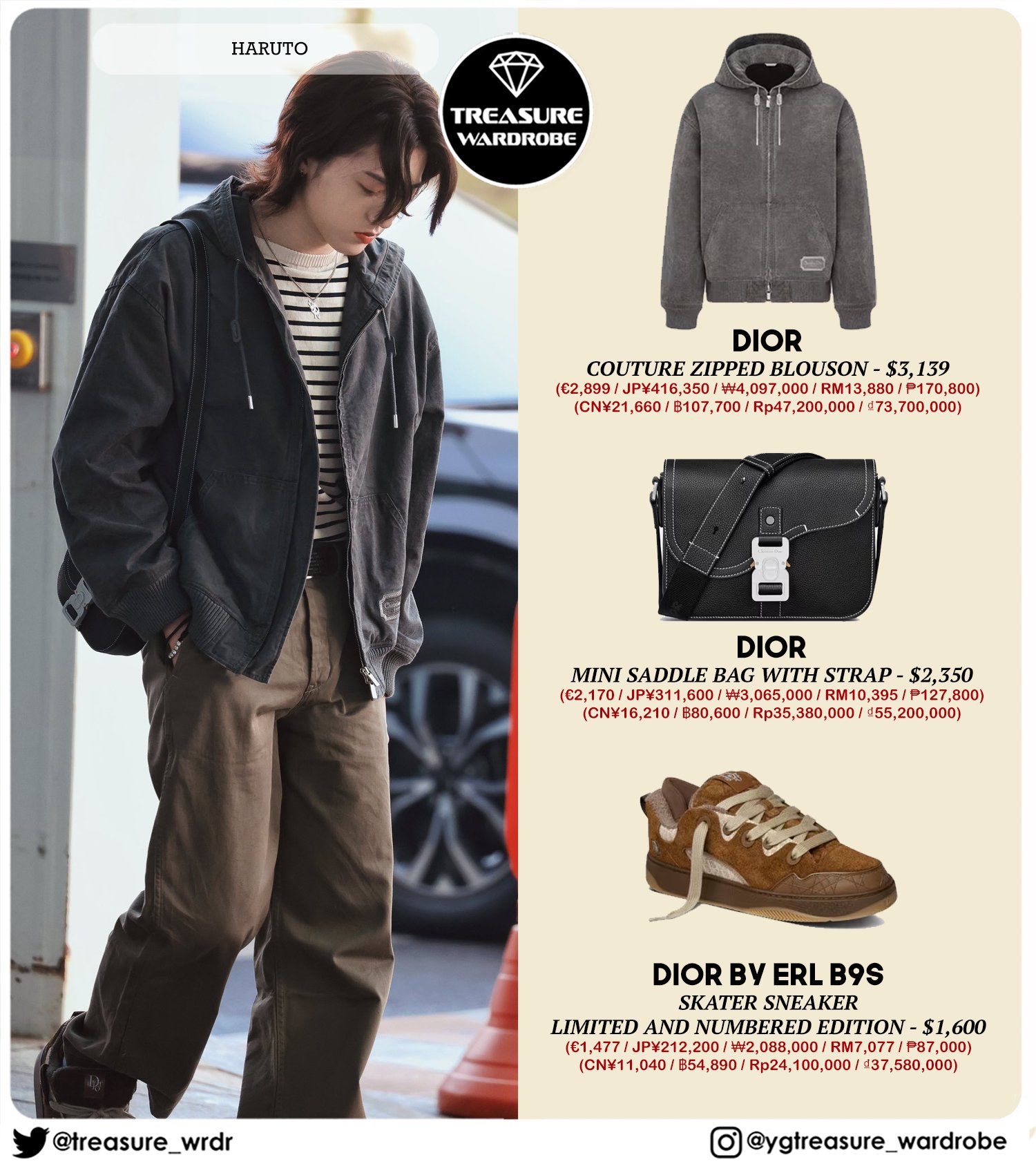 TREASURE WARDROBE on X: #HARUTO wearing #LOUISVUITTON: REMOVABLE