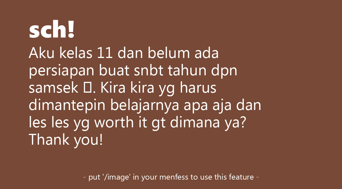 schfess's tweet image. sch!