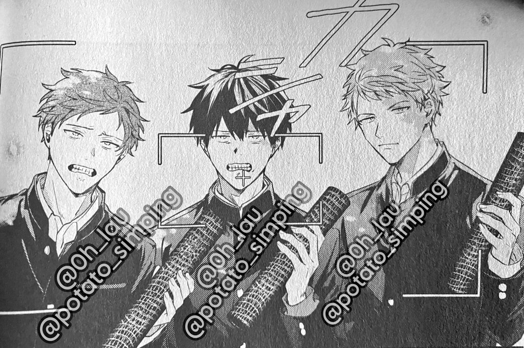0h_Lau's tweet photo. ⚠️ Given final ch spoilers ⚠️

uenoyama's graduation photo is so unserious https://t.co/VoggYsfFFz