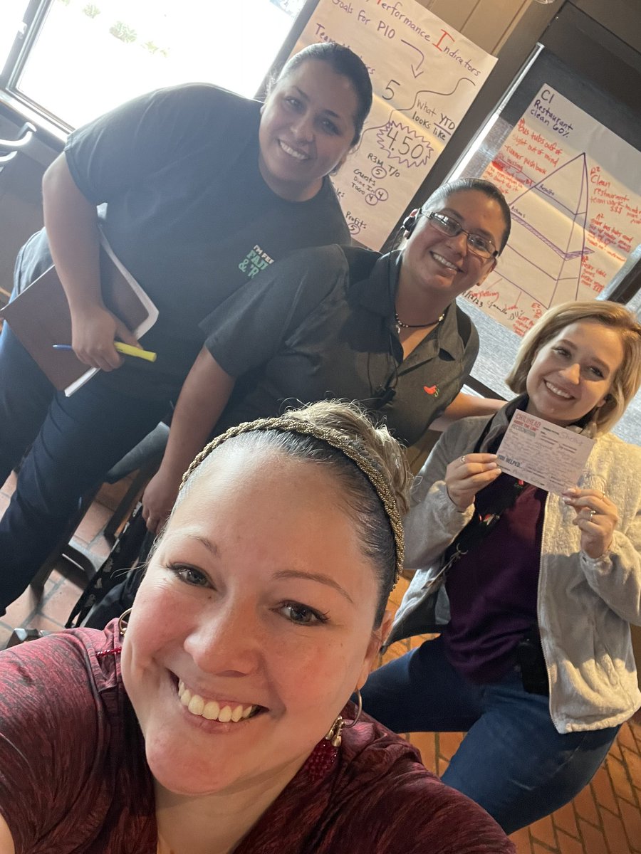 A_Foxy_Lady's tweet photo. Manager meeting goals! 🙌🏼 Tools, tools, tools! Teaching what KPIs are made of and how to read the data! Shelly receiving an ATL for her booth pull schedule and holding us accountable! And who doesn’t love a results pyramid 🧐 #cleardirection #preparationandsupport #chilisirving https://t.co/YJeb3MfmPC