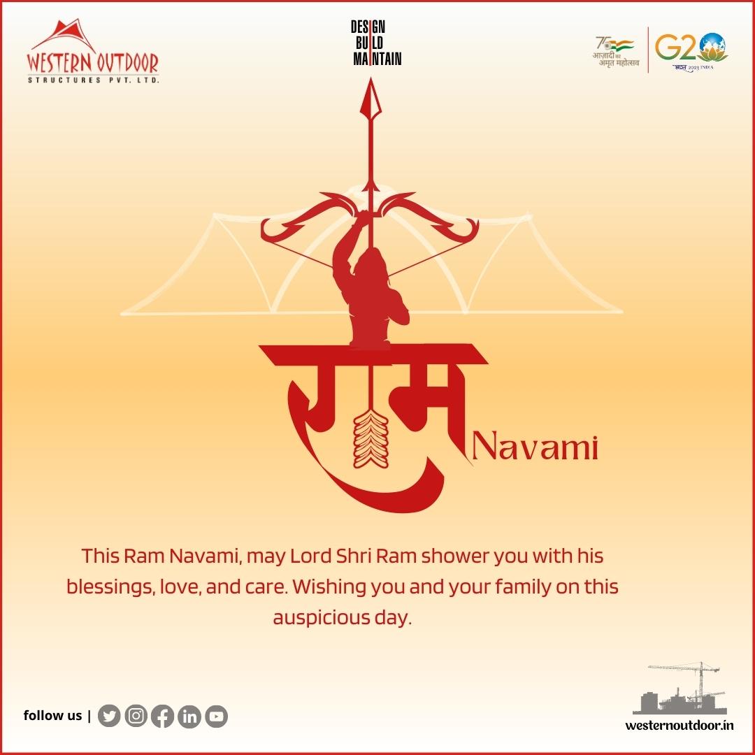 western0utdoor's tweet photo. On this holy occasion of Ram Navami, may the blessings of Shri Ram be with you, and may your life be filled with happiness, peace, and prosperity.
जय श्री राम!
#ShreeRamNavami!
#RamNavami #HappyRamNavami
#civilconstruction #StadiumDevelopment #Airport #Auditorium https://t.co/7E6beFwZ1x