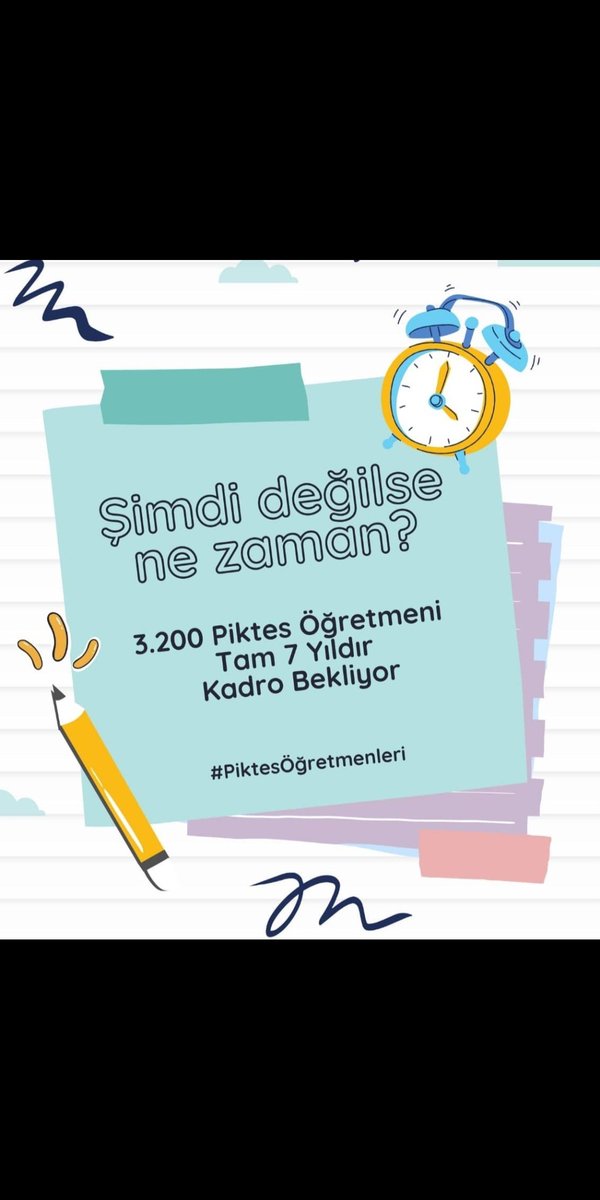 Artık zamanı çoktan geçiyor bile...

Kadro haklarını verin, emektar Piktes öğretmenlerimizin dramı son bulsun. <a href="/tcmeb/">Millî Eğitim Bakanlığı</a> <a href="/piktesogretmen/">#PIKTES ÖĞRETMENLERİ 🇹🇷🇪🇺</a> #Piktes #PikteseKadroZamanı #piktesekadrohaktır