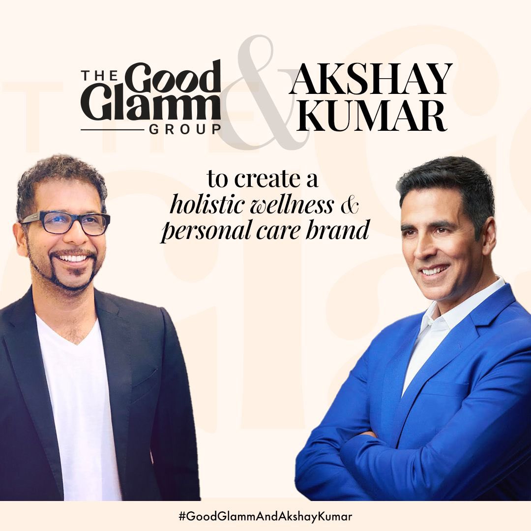 Khiladi tha, ab pura khel hoon…Here’s some news guys! ✨

<a href="/GoodGlammGroup/">The Good Glamm Group</a> is all set to partner with <a href="/akshaykumar/">Akshay Kumar</a> to bring to you a holistic fitness and wellness brand. 🤩

#GoodGlammAndAkshayKumar 
<a href="/GoodGlammGroup/">The Good Glamm Group</a> <a href="/akshaykumar/">Akshay Kumar</a> <a href="/priyankagill/">Priyanka Gill</a> @naiyyasag…