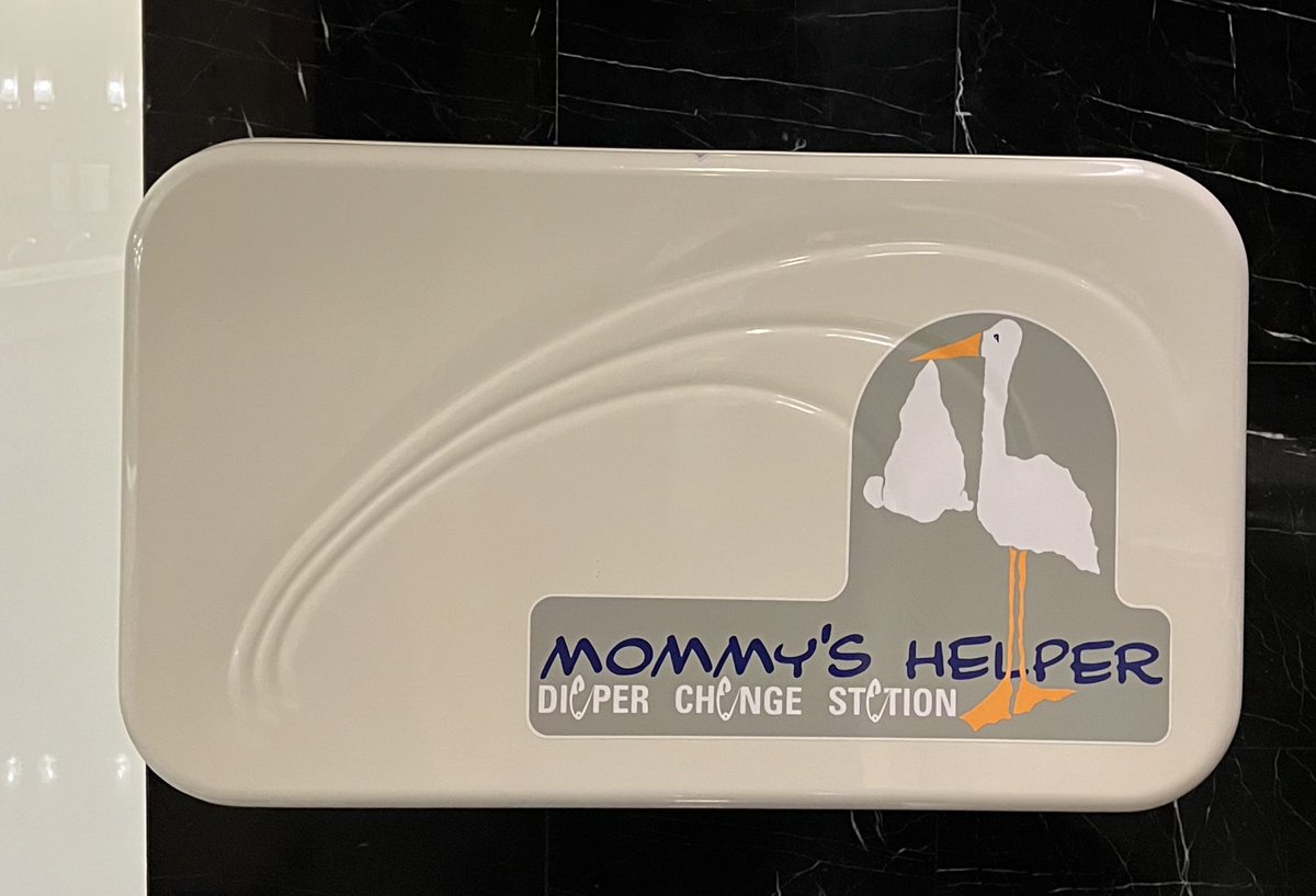 Sigh - the irony of having a diaper change station named this in the men’s loo #MessagingFail #OneStepForwardTwoStepsBack