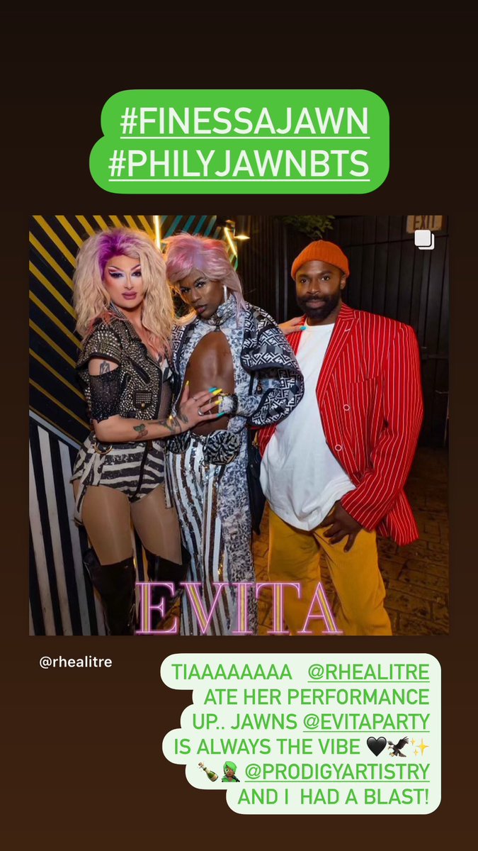 philyjawn's tweet photo. Rockstar shot with my TiA and roomie @RheaLitre #evitaparty https://t.co/KrdrDgsM6a