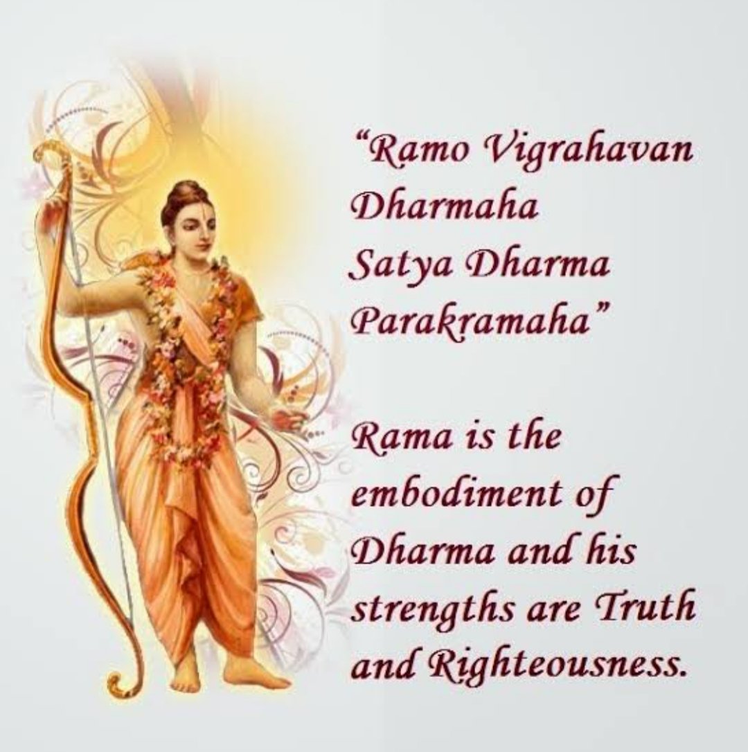 v_himavanth's tweet photo. Neither the throne of Ayodhya nor the Golden Kingdom of Lanka could make Lord Rama desire for it. 

He left the throne of Ayodhya for the word of his father and he made Vibeeshna the king of Lanka after killing the mighty Ravana to head back to his mother land.

#JaiSriRam https://t.co/AIKaNPj5IJ