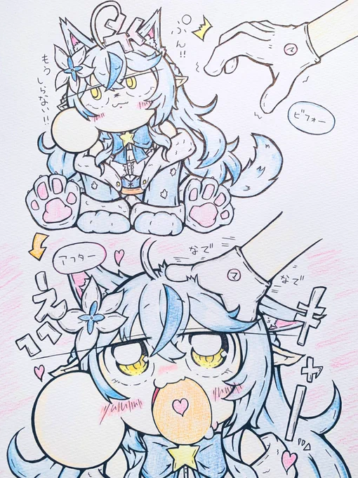 頭を撫でられたら、なんでも許しちゃうチョr…可愛いラミィちゃん#LamyArt 