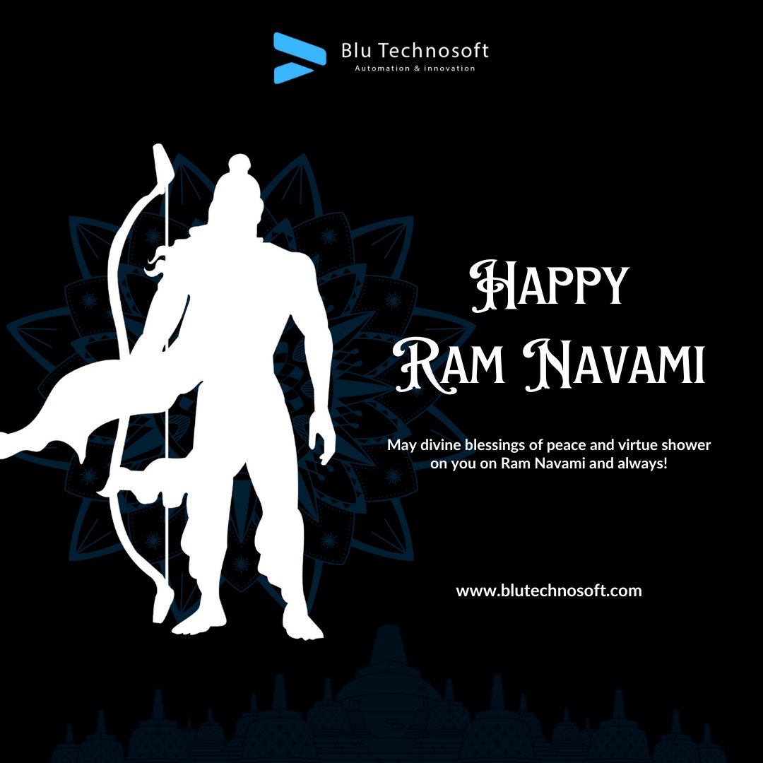 BluTechnosoft's tweet photo. Let us celebrate the birth of Lord Rama with joy and fervor. Wishing you and your family a very happy Rama Navami!🏹🛕

#blutechnosoft #RamaNavami #HappyRamaNavami #LordRama #HinduFestival #IndianFestival #Ramayana https://t.co/qJtNfX5ZRQ