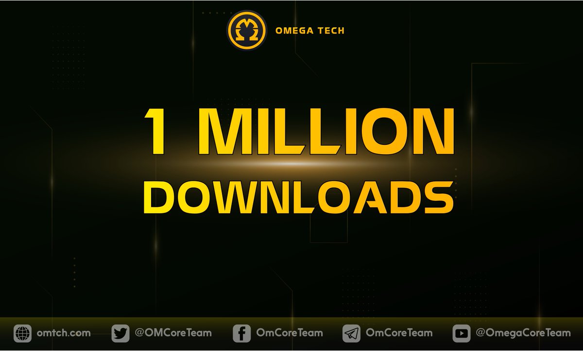 OMCoreTeam's tweet photo. 🎉🚀 OMEGA NETWORK hits 1 MILLION downloads on the Android market! 📱 

A huge THANK YOU to our amazing community for your support! Let's keep growing together! 🌐 

#OmegaNetwork #OMN #MiningApp https://t.co/kztMcrOJdy