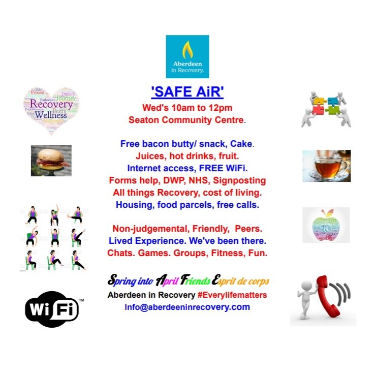 Proud to support our #Seaton #Aberdeen local community centre hosting, open to all #recovery #peersupport with awesome <a href="/republic_AiR/">Aberdeen in Recovery</a> every Wed's! 😀 great work <a href="/shmuORG/">shmu</a> <a href="/HSCAberdeen/">Aberdeen City HSCP</a> <a href="/CommunitiesAbdn/">Communities Aberdeen</a> @Aberdeen_ACVO <a href="/AberdeenCC/">Aberdeen City Council</a> <a href="/NHSGrampian/">NHS Grampian</a> <a href="/scotgov/">Scottish Government</a> <a href="/CEO_ADA/">Chief Executive Alcohol & Drugs Action</a> BRILLIANT 👏