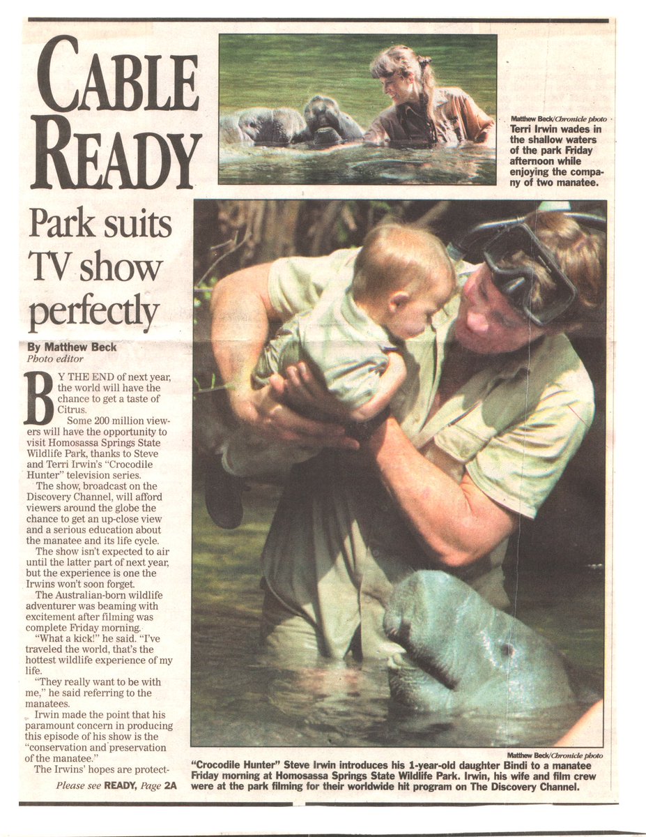 Filming these beauties with baby Bindi back in 1999.
#ManateeAppreciationDay