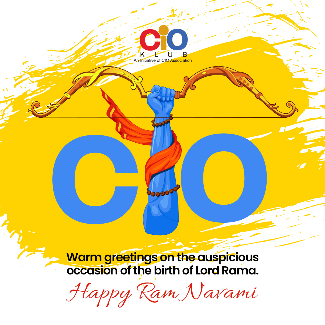 On this auspicious occasion of Ram Navami, let us all strive to emulate the virtues of Lord Rama - his courage, compassion, and righteousness. May his divine blessings be with you and your family always. Happy Ram Navami!

#CIOKlub #RamNavami #HappyRamNavami #LordRama #Blessings