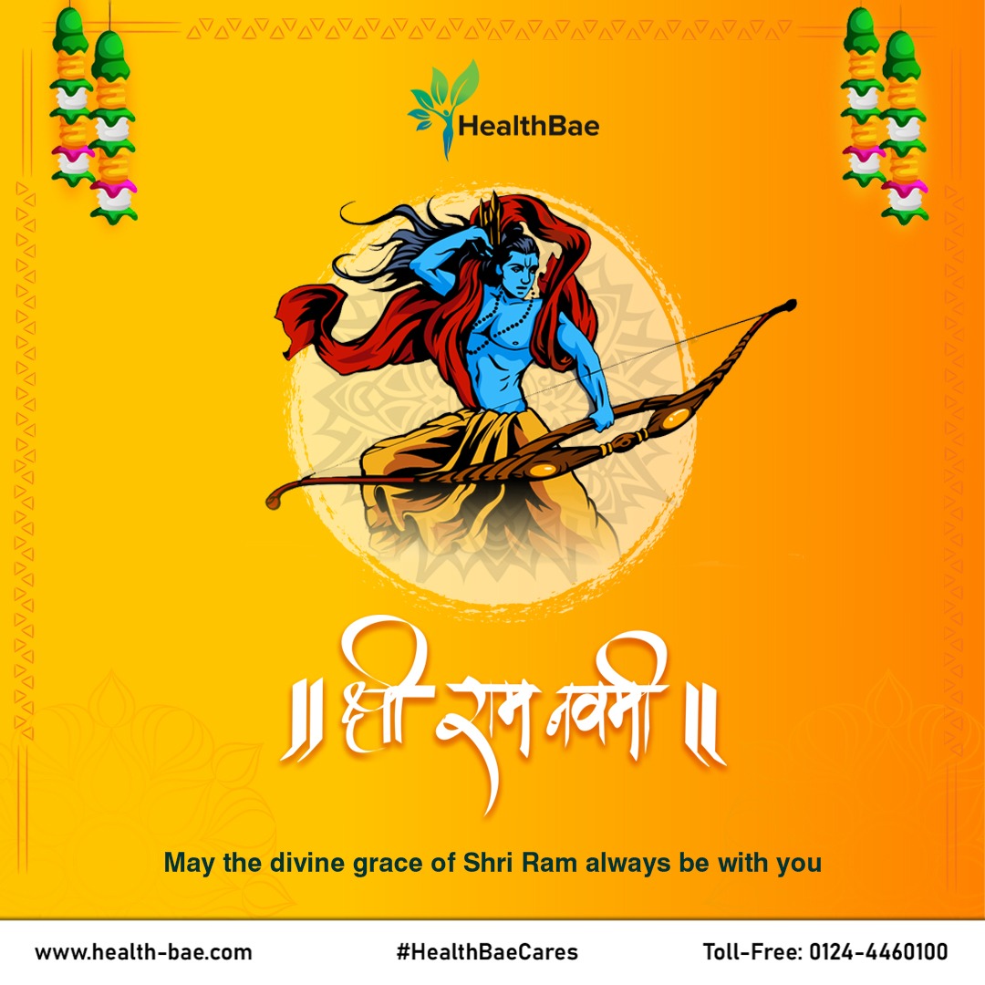 HealthBaeIndia's tweet photo. On this auspicious day, may Shri Ram give you all the happiness, good health, and fulfill your endeavors in life. 
.
.
.
.
#healthbae #RamNavami #RamNavmi #HealthyLiving https://t.co/BPPIYla3rx