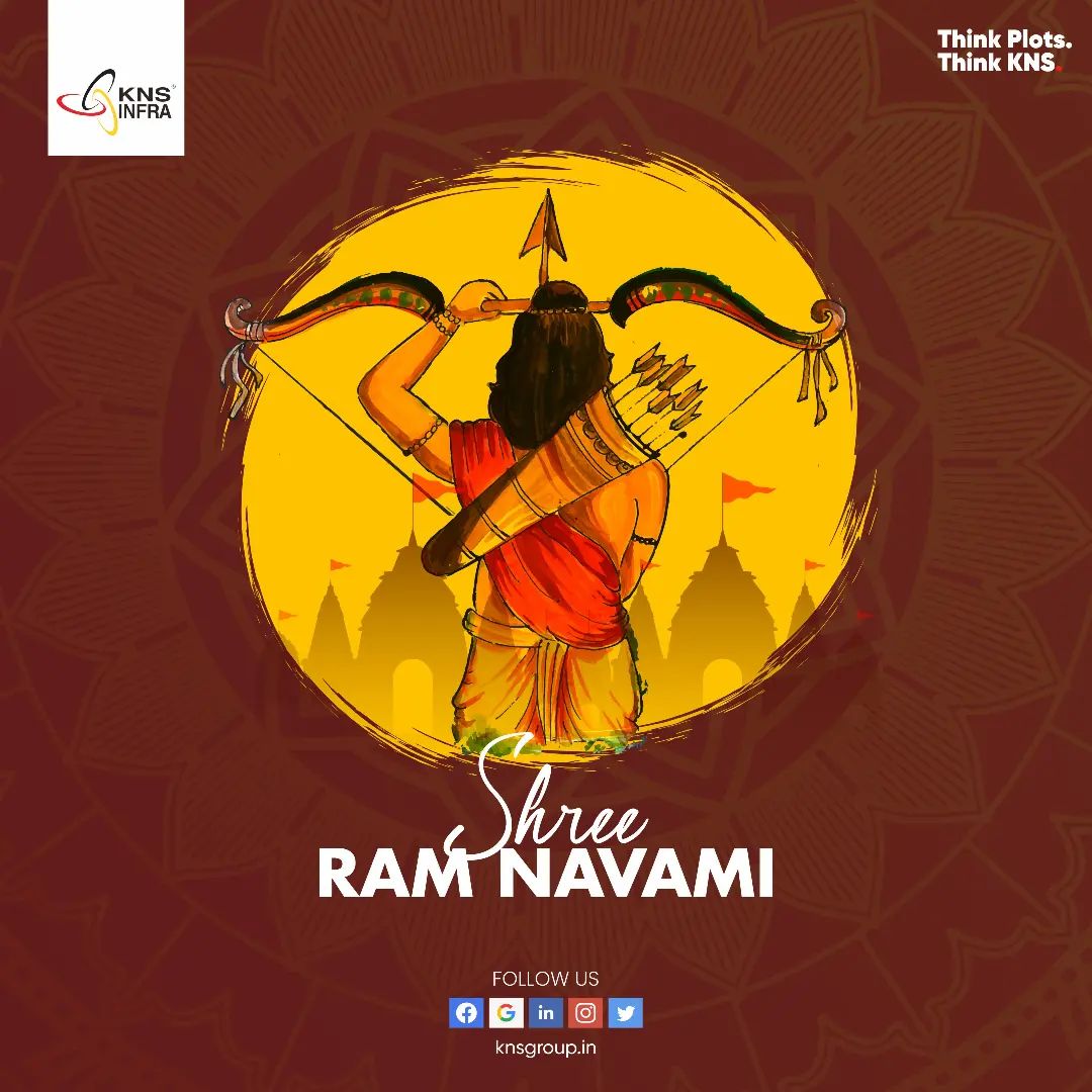 Celebrating the birth of Lord Rama, the epitome of righteousness and the triumph of good over evil. Happy Ram Navami! 
.
#kns #knsinfra #ramnavmi #celebration 
knsgroup.in