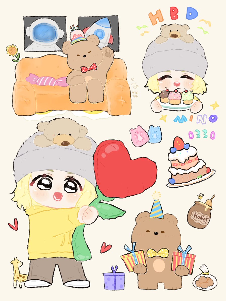 我的小熊生日快乐🎂🎉🧸🌻💙
<a href="/official_mino_/">official_mino_</a> ✨💕
愿所有美好都降临在你身上🥰

#OurFavoriteSongMINODay
#OH나의NIM_MINO_생일축하해