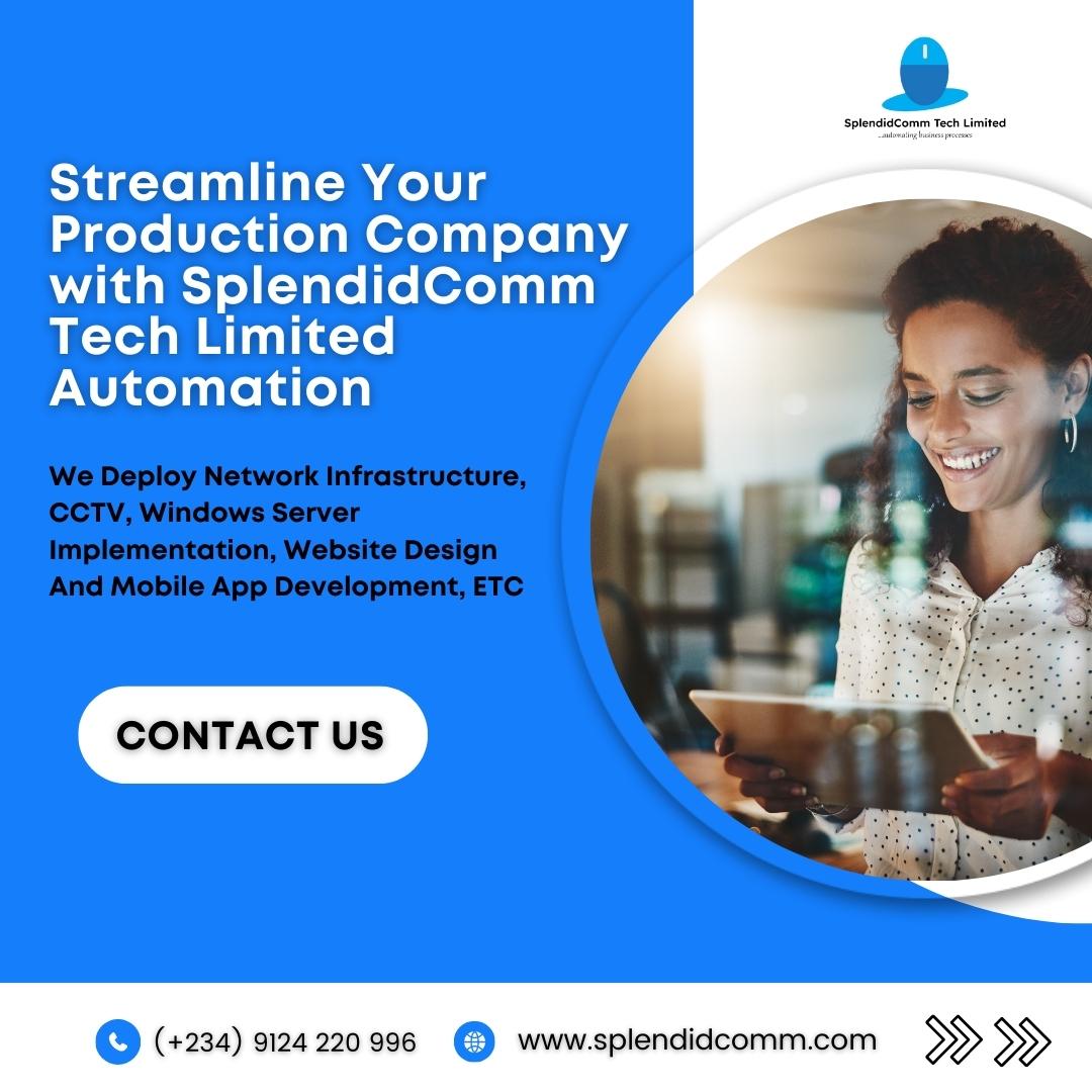 Splendidcomm_t's tweet photo. 🚀👨‍💻 Streamline Your Production Company with SplendidComm Tech Limited Automation! 🤖💻

#automation #productivity #efficiency #productioncompany #tech #innovation #streamline #businessgrowth #workflow #futuretech #digitaltransformation #AI https://t.co/78zxI7Dn40