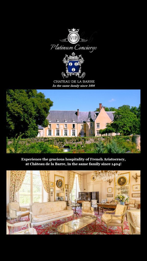 VIPPlatinumLHR's tweet photo. Experience the gracious hospitality of French Aristocracy, at Château de la Barre, in the same family since 1404!

Private 100-acre park with a pond, meadows, woods, fragrant gardens, and fortification walls, less than 2 hours from Paris, at the entrance to the Loire.

 #château https://t.co/dOkgKoxMOq