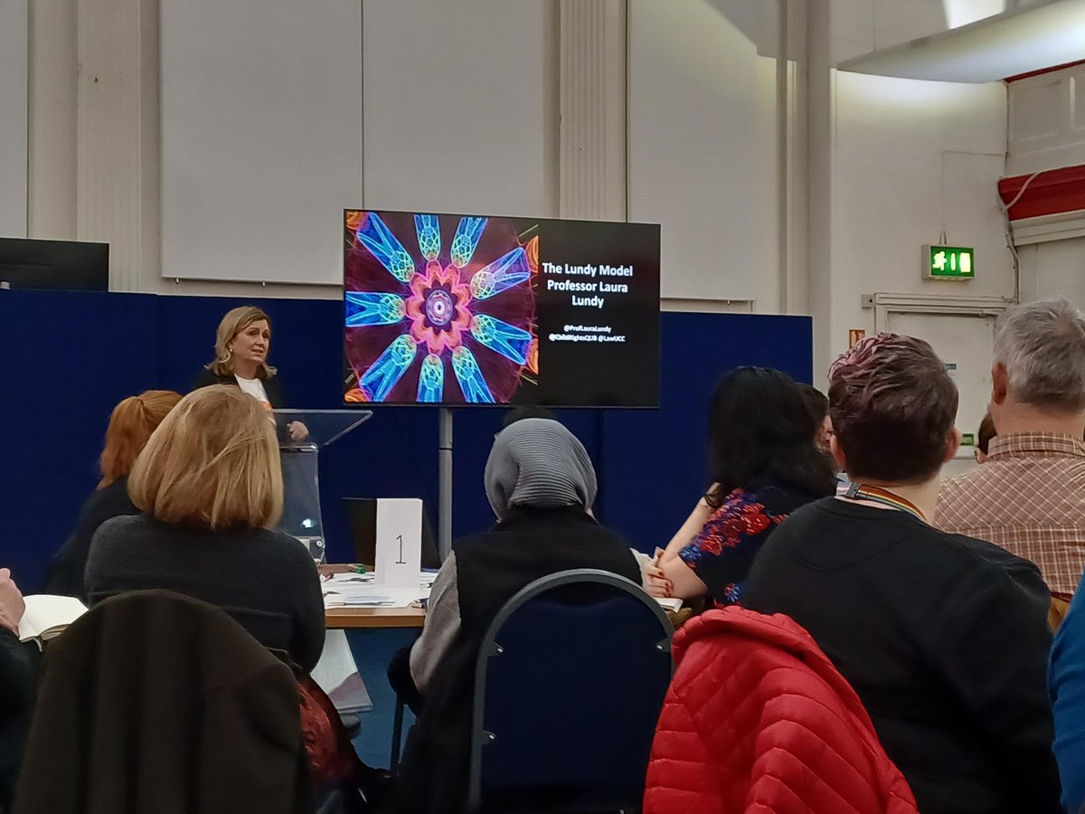 LancsCYPVoice's tweet photo. ✨It was fantastic to hear from @ProfLauraLundy (and admire the #LundyMerch 👕😄) speaking about how participation and Article 12 are inherently about respect for a child's dignity, autonomy and worth https://t.co/MqACsWcp7s