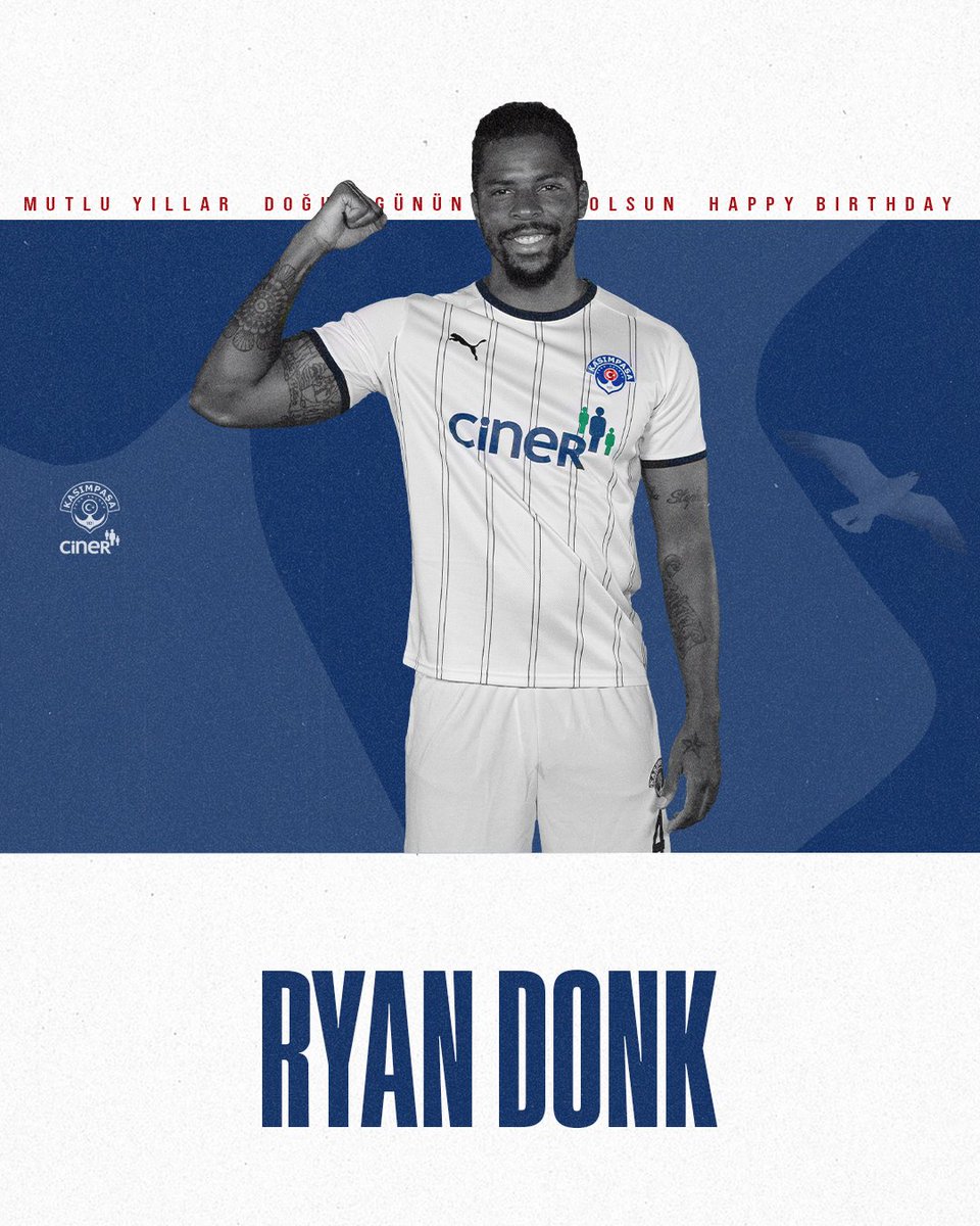 kasimpasa's tweet photo. Doğum günün kutlu olsun #RyanDonk. Nice mutlu yaşlara. 🎂
#Kasımpaşa🔵⚪ https://t.co/ul0L4SdJfB