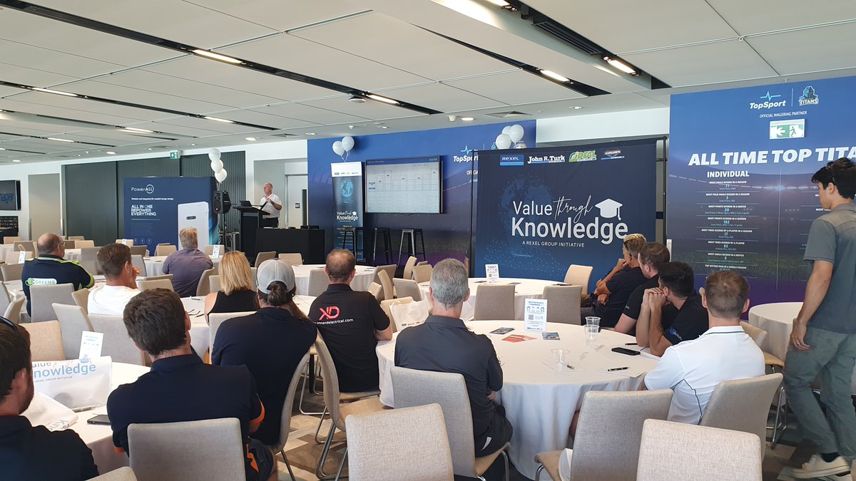 sofarsolaraus's tweet photo. Had an amazing day supporting Rexel's "Value Through Knowledge" day at Cbus Stadium on the Gold Coast! 

At SOFAR , we're committed to our customers, and events like this allow us to do just that. 

Thank you to Rexel for putting on such a fantastic event! https://t.co/coX0ZppDy7