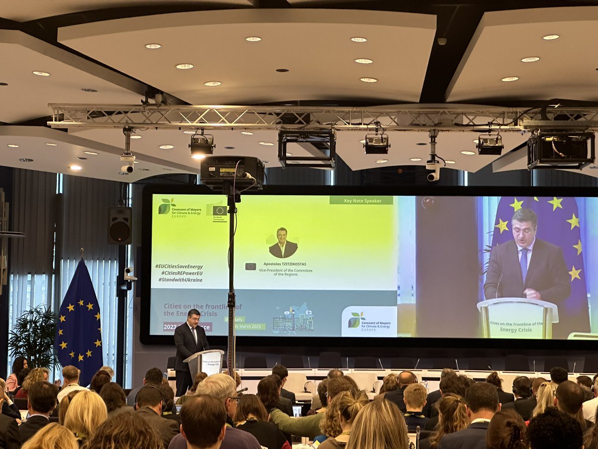 Fedarene's tweet photo. 🎙️ @tzitzikostas « we have done the #GreenDeal implementation on the ground with cities and regions »

#CitiesREPowerEU https://t.co/t7Vz94K4sA