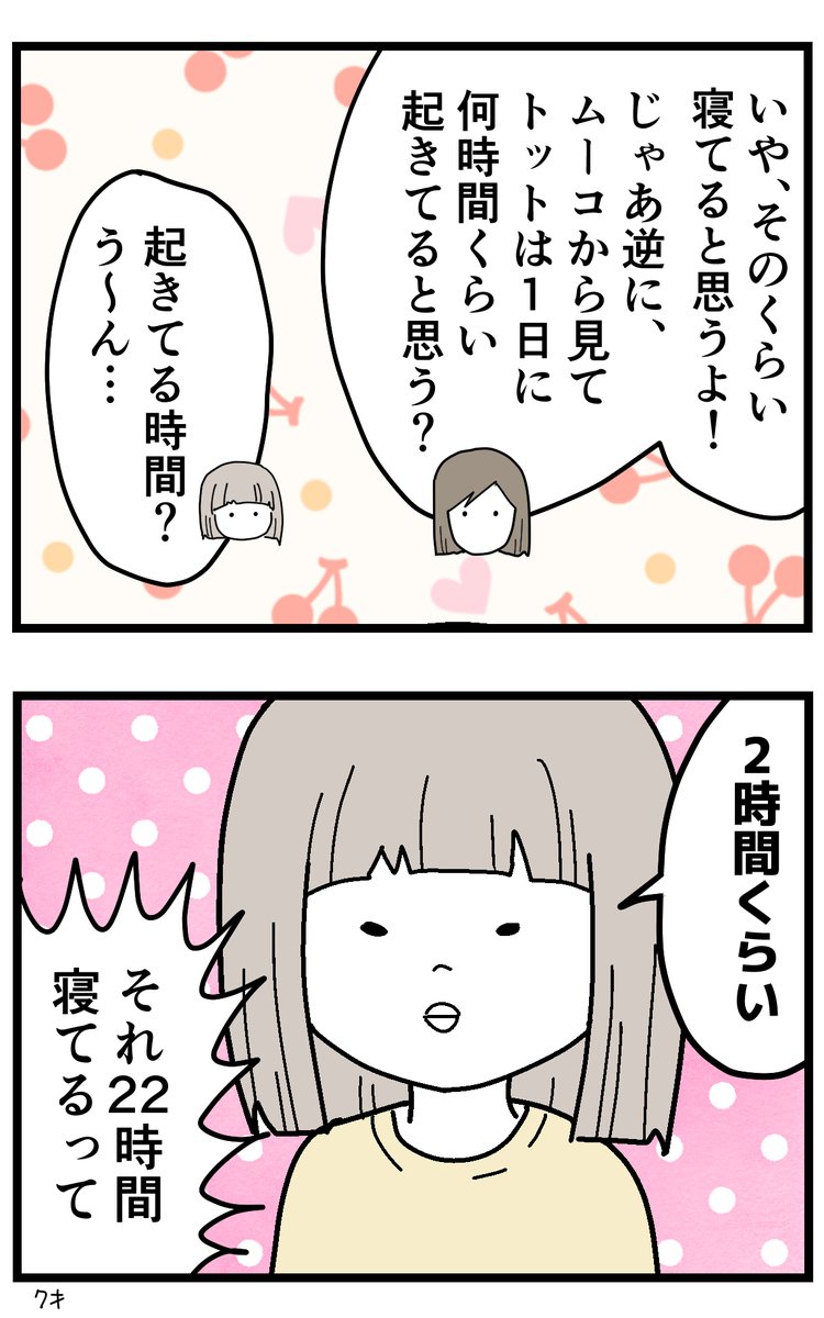 うちの猫の推定睡眠時間。
#育児漫画 #猫漫画 