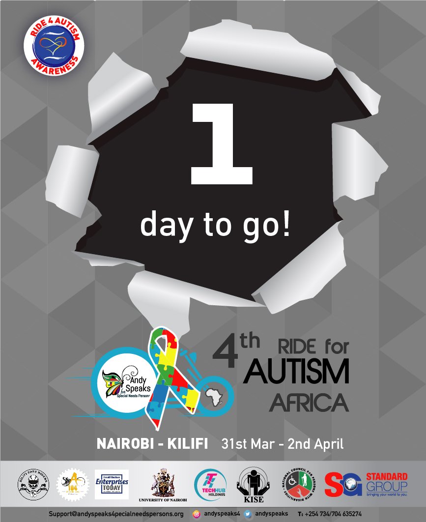 andyspeaks4's tweet photo. Finally, it's going down tomorrow!
Let's peddle for a purpose!
Our #540km4Autism will be officially flagged off tomorrow at UoN graduation square @uonbi
You can still support this noble cause ,
Dial *483*57*31950#
or Paybill 328871 ac RAA
#Ride4AutismAfrica
#4thRAA https://t.co/IjF7zLpw9y