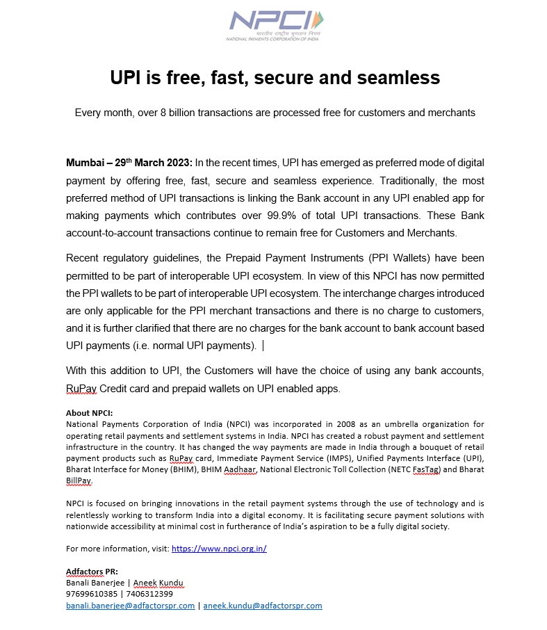 लेफ्ट, टुकडे गैंग,लिबरल &मिडिया द्वारा जो प्रोपगंडा फैलाया जा रहाहै वो बिलकुल झूठ है! सरकार स्पष्ट करती है की, यूपीआई लेनदेन पर कोई अतिरिक्त शुल्क लागू नहीं है!यूपीआइ के माध्यम से हर महीने १०अरब से ज्यादा लेनदेन किए जाते हैं!अफवाओं पे ध्यान बिलकुल ना दे🙏
#UPIcharges #UPIPayments