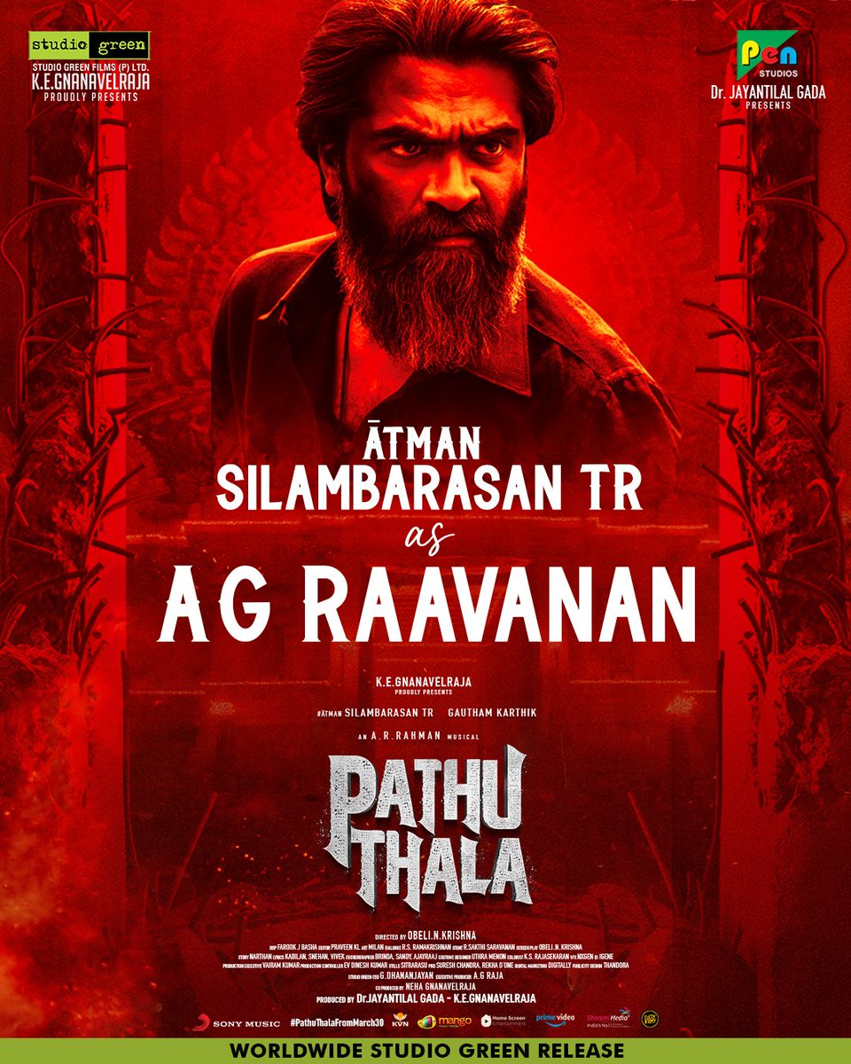 Best wishes @SilambarasanTR_ Annaa, @kegnanavelraja anna @StudioGreen2 @nameis_krishna @priya_Bshankar @arrahman
@Gautham_Karthik

Wishing a great success Team #PathuThala 🔥 from #Kerala @Karthi_Offl Anna Fans ❤️