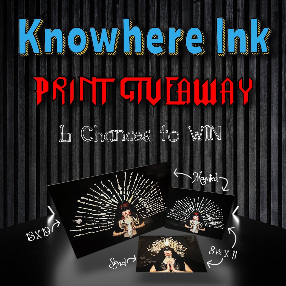 knowhereink's tweet photo. Ends April 8th 2023

Follow @knowhereink on socials to enter…

https://t.co/pqi3LoYCRP

Disclaimer: this giveaway is not affiliated with twitter

#giveaway #printgiveaway #giveawaycontest #darkart #gothicart #gothgirl #altmodel #printshop #customprinting #bonecollector https://t.co/9kLfHjYYRX