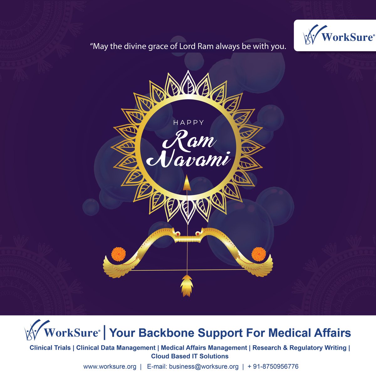 Let the festive spirit embrace you and your dear ones on this special occasion. Wishing you and your family a happy Maha Navami!

#worksure #medicomarketing #clinicaldatamanagement #clinicaltrials #kro #cro #medicalmanagement #ramnavami