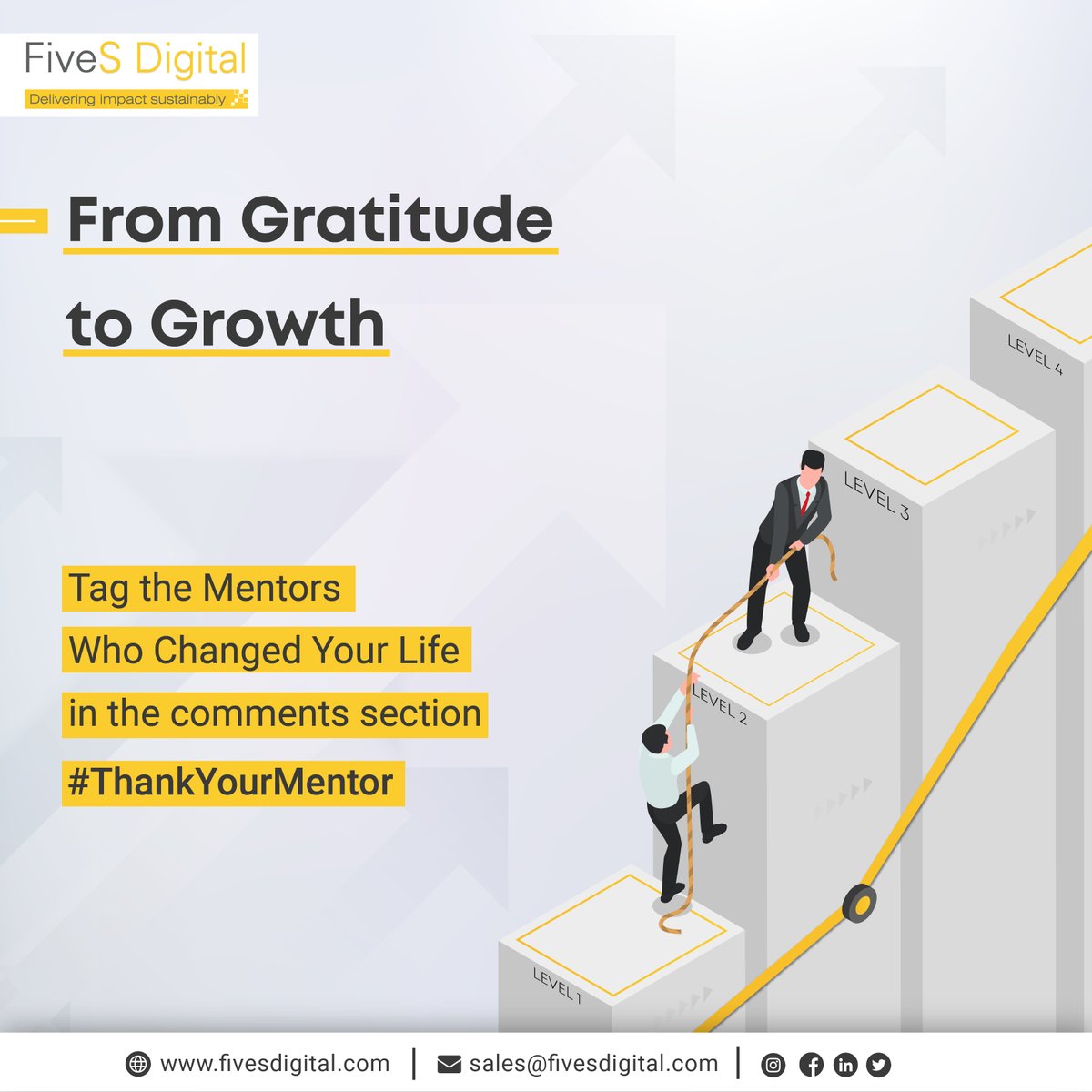 Tag the mentors who changed you life in the comments section #ThankYourMentor #career #boss #growth #help #success #BestBoss #Boss #MyCompany #BestPlacetowork #leadership #FiveSDigital #digitization
