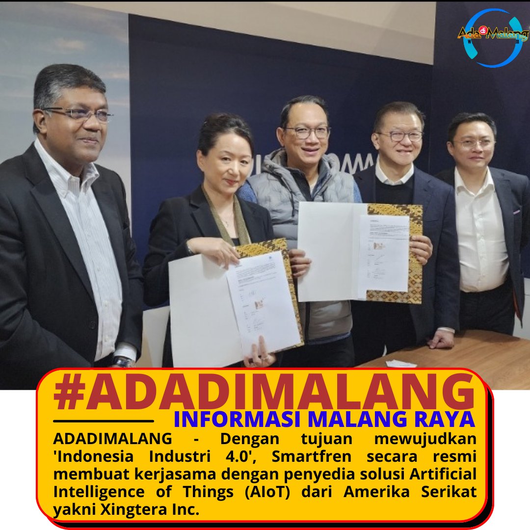 adadimalang's tweet photo. Smartfren resmi bekerjasama dengan https://t.co/UGOyw7TdWb.
Selengkapnya di :
https://t.co/Yi0pYUEYak
#Smartfren #AlimGunadi #YuqingNiu #SmartfrenBusiness #5G #Indonesia4.0 #AdaDiMalang #AgusYuwono #SamSuga #BeritaAgus #IngatAgus #MalangRaya #Teknologi #Provider #Gadget https://t.co/mGbi8cNpat