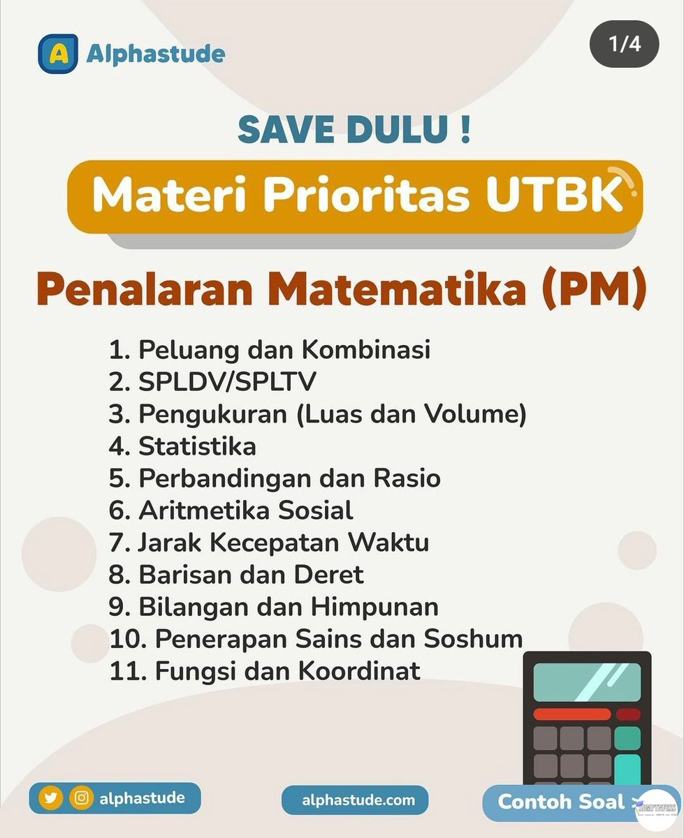 sbmptnfess's tweet photo. 🎓 Nih buat yang nanya Penalaran Matematika https://t.co/FaResehU0u