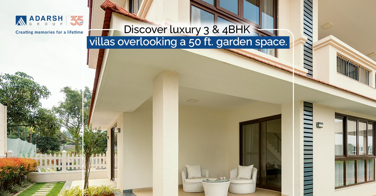AdarshBlr's tweet photo. Live in a home that provides a magnificent scenic view of a 50 ft. long lovely garden from your living room only at Adarsh Tranqville.
#adarshgroup #RealEstate https://t.co/5DEYYu594y