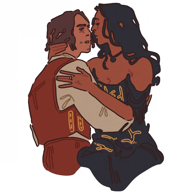 My favourite genre of ship art to make is "walk him like a dog" 
