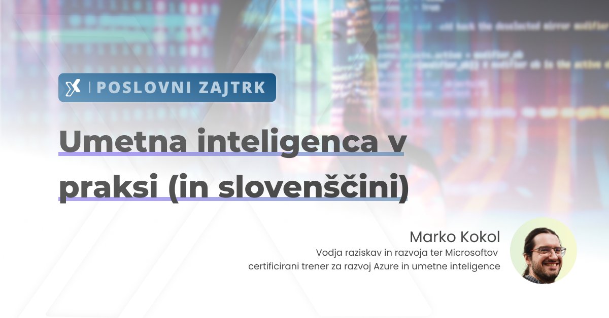 kompasxnet's tweet photo. Tokrat bo predavanje o umetni inteligenci v praksi. Na predavanju bomo spoznali napredek umetne inteligence v zadnjih nekaj letih.

Vabljeni, da se nam pridružite, udeležba je BREZPLAČNA.

Potrebna je prijava👉 https://t.co/mZf0mZD5qX https://t.co/XF5IfGXEPx