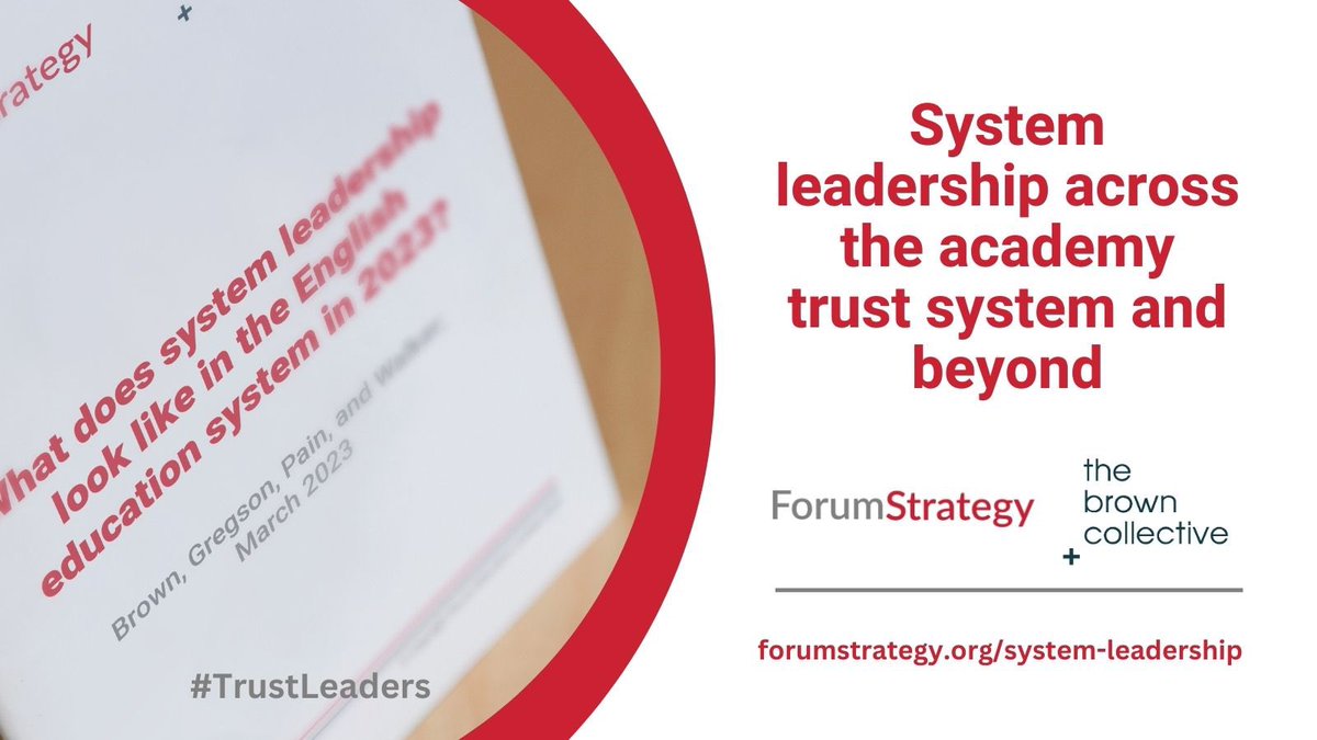 NEW!

What do we mean by system leadership in 2023 (&amp; beyond)?

We’re pleased to announce a series of work, &amp; two dedicated professional learning communities of #TrustLeaders, to understand &amp; articulate what system leadership is in today’s context

More ⬇️
forumstrategy.org/system-leaders…