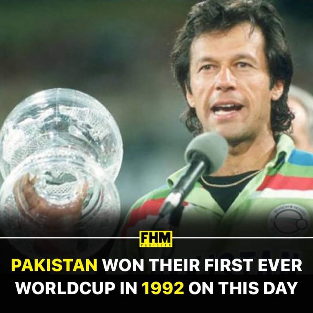 On March 25, 1992 Pakistan Team Captained by the legendary Imran Khan defeated Graham Gooch's England in the final by 22 runs at the iconic Melbourne Cricket Ground (MCG).  #Nsk #fhmpakistan