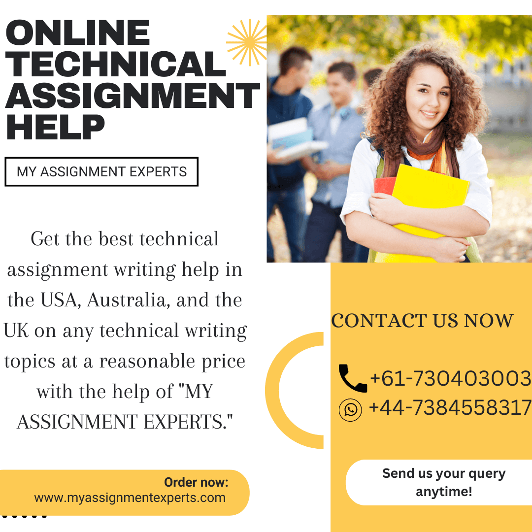 sammartina004's tweet image. Get the best technical assignment writing help in the USA, Australia, and the UK on any technical writing topics at a reasonable price with the help of "My assignment experts"
#Assignment #expertshelp #assignmentexperts