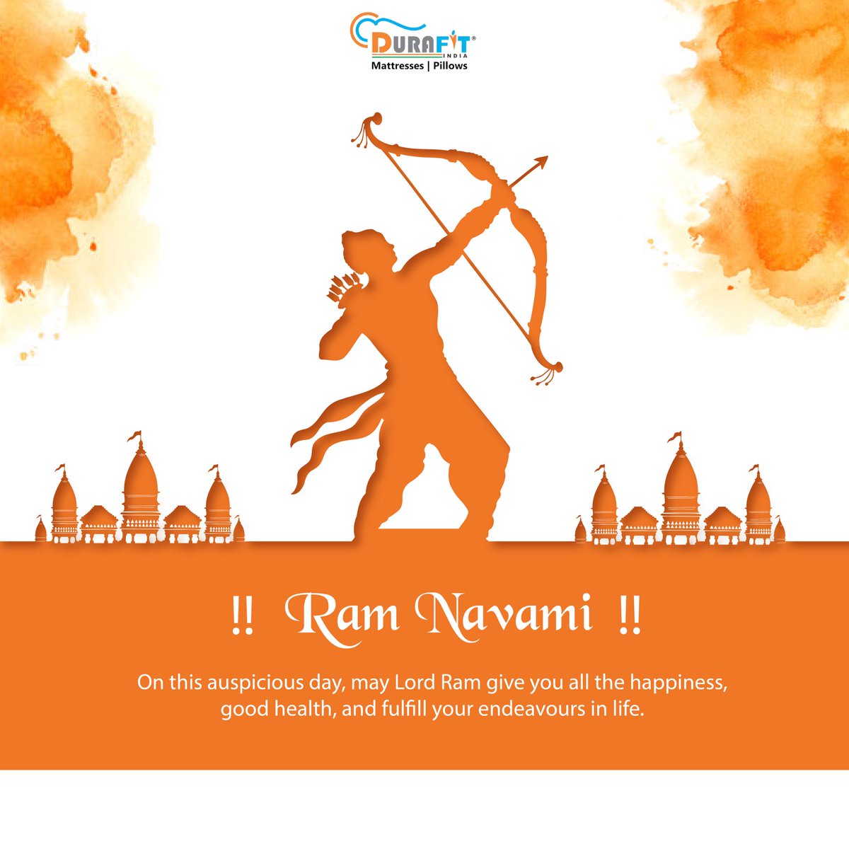 On this auspicious day may Lord Ram give you all the happiness, good health and fulfill your endeavours in life.

#durafit #ramnavmi #ram #festivalvibes #ramnamvi_special
