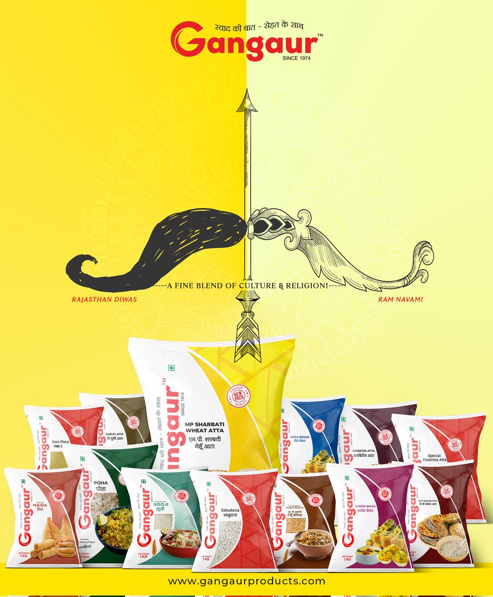 Gangaurproducts's tweet photo. आप सभी को महापर्व राम नवमी 
एवं 
राजस्थान दिवस की हार्दिक शुभकामनाएं! 
 🙏🌹🙏

#gangaurproducts #groceryproducts #rajasthan #rajasthandiwas #happyrajasthandiwas #rajasthandiwas2023 #jaipur #onlineshopping #fmcg #rajasthaniculture #rajasthantourism #rajasthanifood https://t.co/aAcKB3YOq2