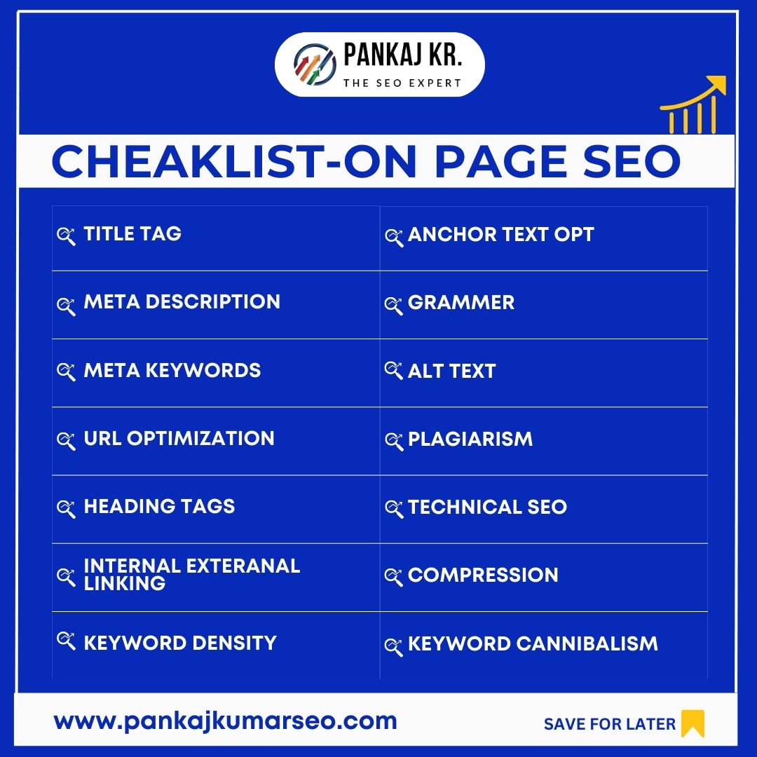 seopankajkumar's tweet photo. On-Page SEO Checklist - Follow Me More Update In SEO👇
.
.
.
#seo
#seotips
#seoexpert
#seoservices
#seomarketing
#googleranking
#seoagency
#seostrategy
#seocourse
#seotraining
#seoinstitute
#seomarketingtips
#seomarketingstrategy
#onpageseotechniques
#onpageseo
#offpageseo https://t.co/FWr9Yr0iR7