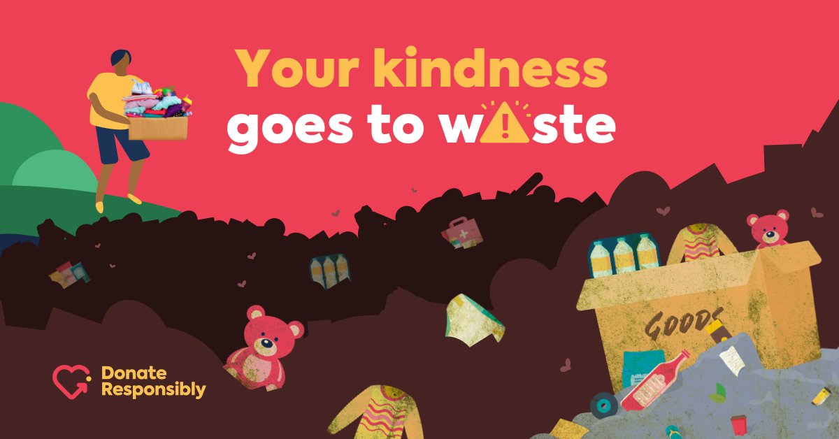 giveresponsible's tweet photo. On #ZeroWasteDay, remember not to send your kindness to the landfill.

❎There are many reasons why donated goods sent to help may be deemed unusable on arrival at ports➡️ eventually ending up in landfill.

👉Find out how to #DonateResponsibly https://t.co/sbHjSo36E0 https://t.co/F8TiC81pRw