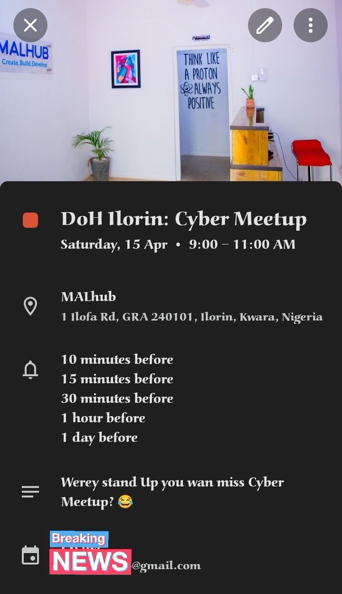 twenty4_io's tweet photo. My calendar is set for #IlorinCyberMeetup with the biggest cyber security community @DiaryOfHackers Community ๐
Have you done yours? ๐
More deets coming out very very soon https://t.co/pY6jyyfRHw